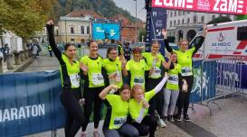 Dijaki in dijakinje BIC Ljubljana na Ljubljanskem maratonu 2024