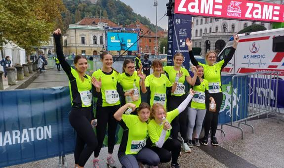 Dijaki in dijakinje BIC Ljubljana na Ljubljanskem maratonu 2024