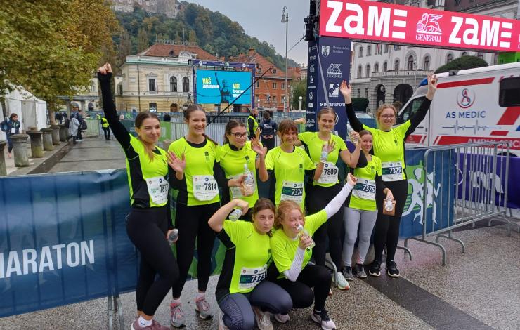 Dijaki in dijakinje BIC Ljubljana na Ljubljanskem maratonu 2024